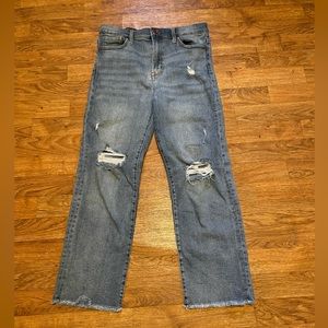 Kendall+Kylie Button Fly The Icon High Rise Straight Jeans